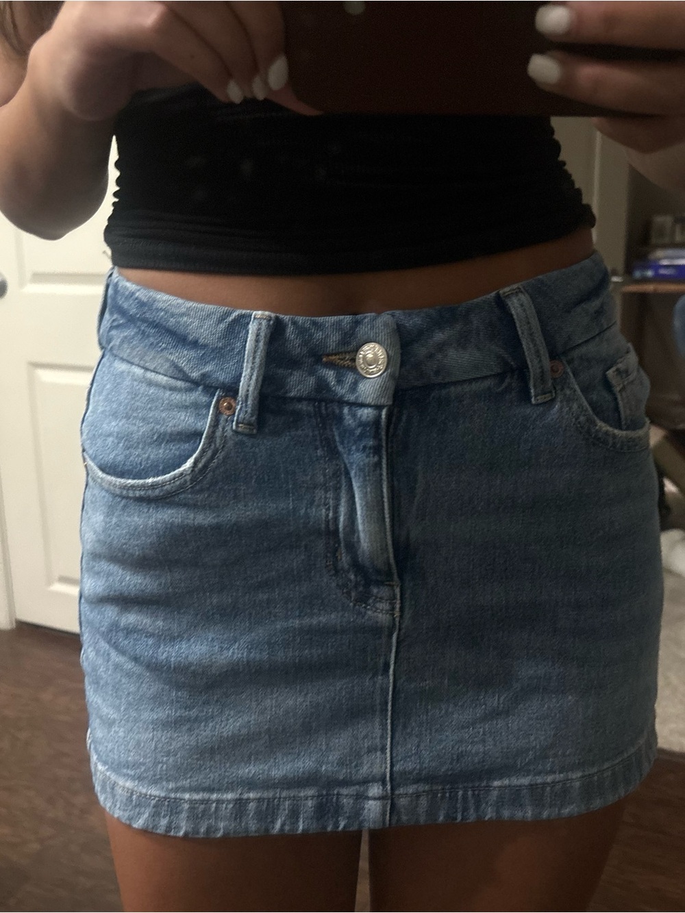 Forever 21 Light Blue Denim Mini Skirt